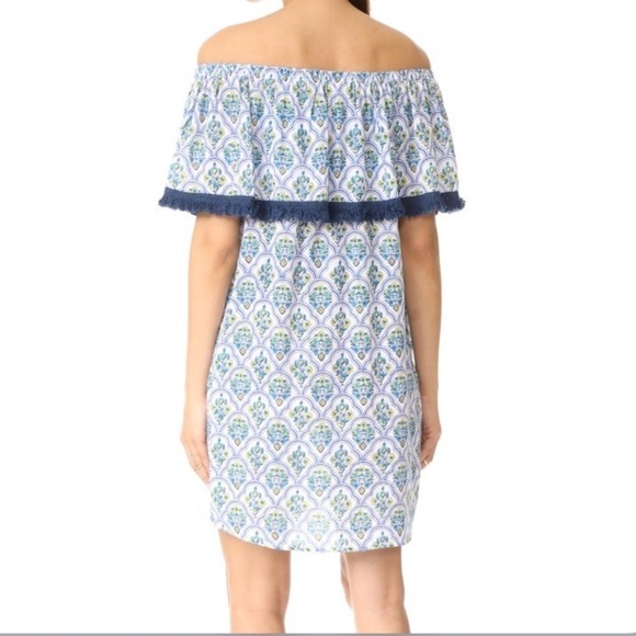 Roberta Roller Rabbit Blue Coverup Dress with Fringe, XS - Picture 3 of 3